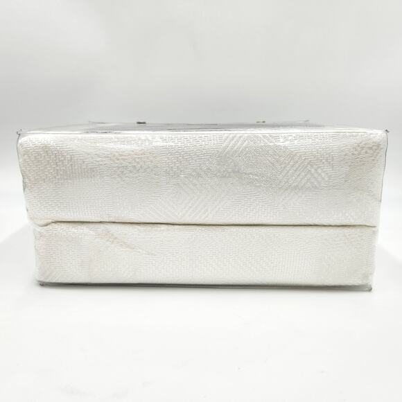 Hudson Park Collection Off White Textured Cotton Blend Full/Queen Duvet Cover - Picture 5 of 5